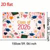 2D Class of 2026 Grad Banner, Cute Pink Background with Stars