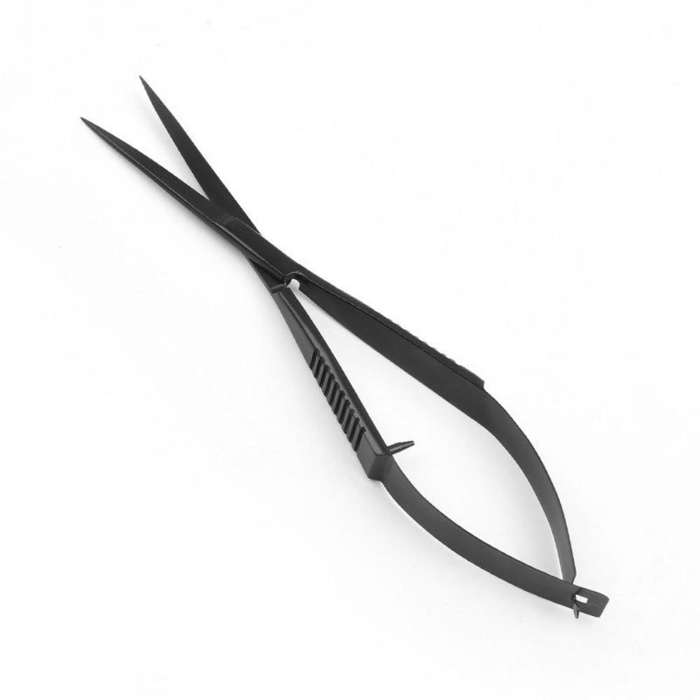 

Portable Aquarium Scissor Auto-Return Aquatic Plant Trimmer Fish Tank Cleaning Tools Black Straight