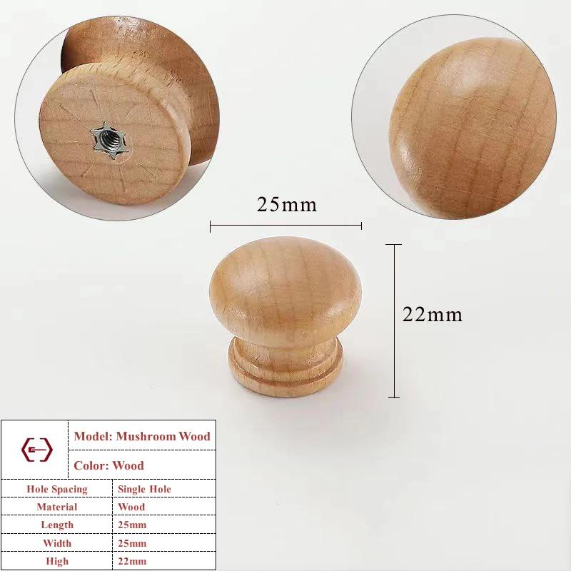 Walnut Wooden Furniture Handle Beech Wood Kitchen Cabinet Knobs Wardrobe Pulls Long Handle Drawers Dresser Hardware Door Handles