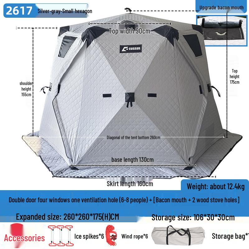 Winter Warm Tent: Insulated Cotton Ice Fishing & Camping Shelter