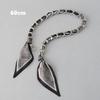 New Fashion Brand Woman Handbag Accessory Chains Detachable Floral Print Gold Silver Metal Silk Shoulder Strap Women DIY Chain Bag Handles