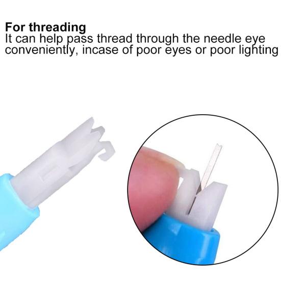 3Pcs Elderly People Automatic Sewing Machine Needle Threader Line Inserter Tool