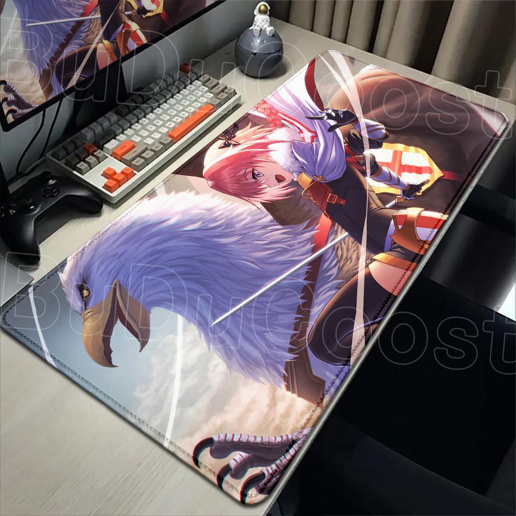 Large Anime E-sprt Gaming Mouse Pad HD Printing Computer Keyboard Mats PC Rubber Accessories 900x400mm Fate Astolfo Anime Carpet