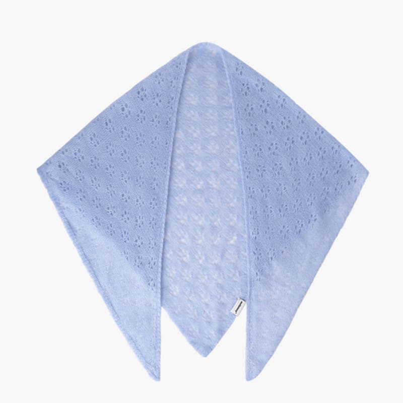 Mellotory 100% Kaschmir Häkel-Schal Stola (Himmelblau)