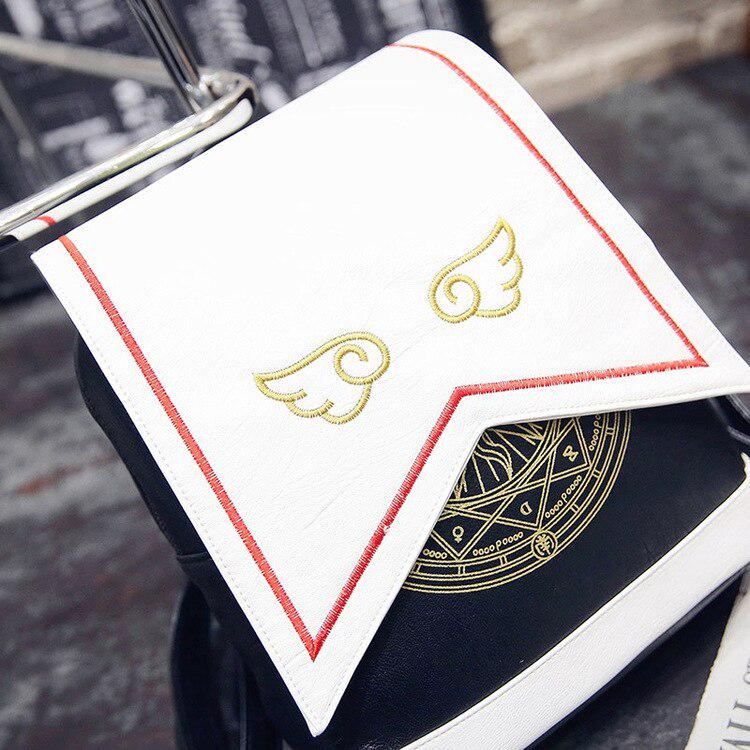 Buy PU Women Backpack With Angel Wings 