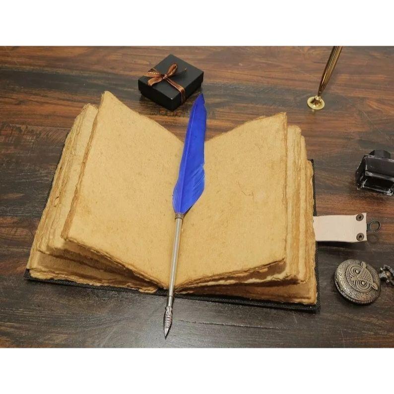 Sailing Ship Handmade Vintage Leather Journal Blank Spell Grimoir Book Of Shadow