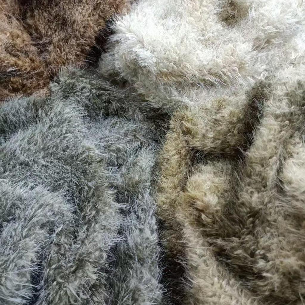 Imitation Cashmere Tie-Dye Plush Fabric: Warm Autumn/Winter Toy & Home Textile, Imitation Rabbit Fur Long Plush