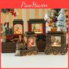 Santa Christmas Claus Train Ornament With Lights And Music Shop Window Decor