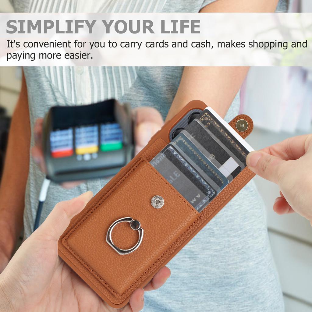 For Samsung Galaxy A07 4G/A06 4G/5G Case with Ring Kickstand Drawing Type Card Slots Leather Back Cover