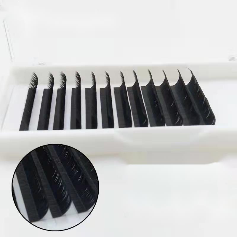 Volume Faux Mink Split Tip Cashmere Ellipse Matte Flat Lashes Extensions Individual Eyelashes Tray Eyelash Vendor