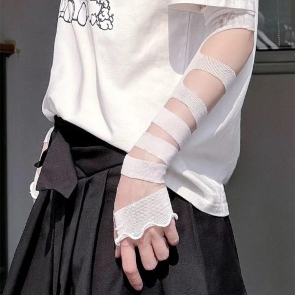 

Punk Bandages Arm Sleeves Elastic Subculture Gloves Spicy Girls чорний