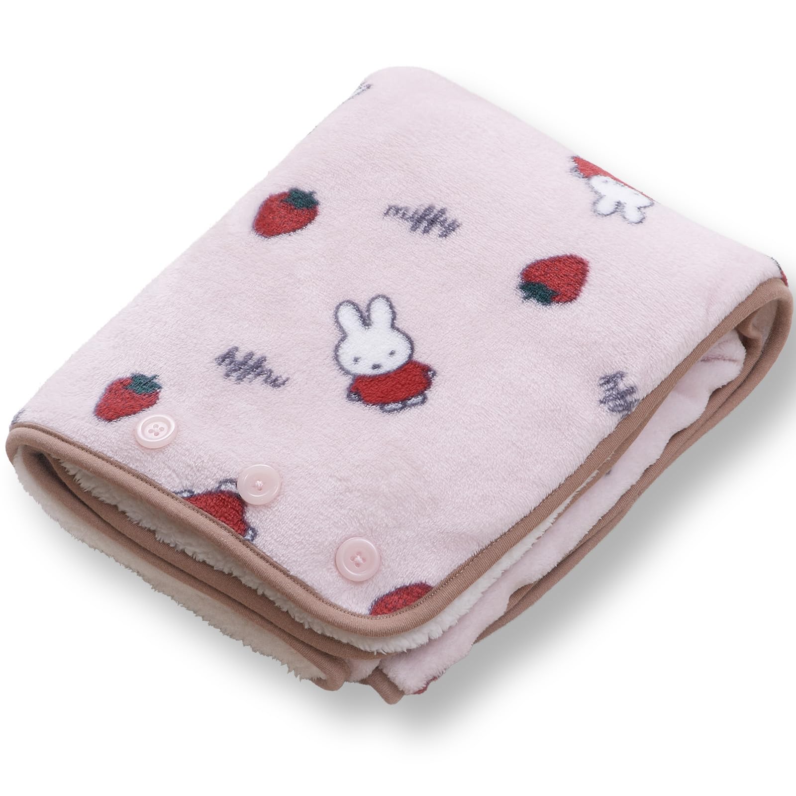 

Luanna Jena Miffy Fluffy Lining for Warmth in Flannel with Fleece Perfect for Wrap and 70x100cm Blanket, 4-Way Throw, Winter. Lining, Skirts, Ponchos,