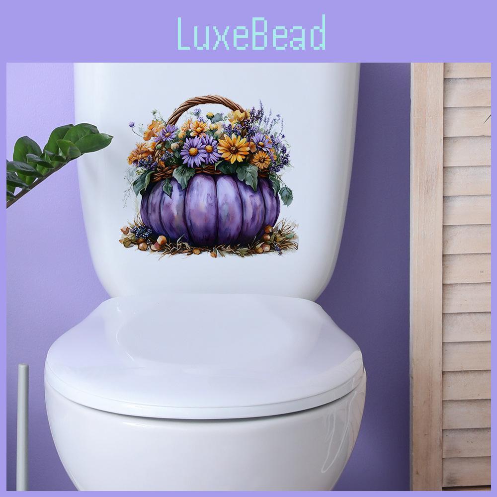 Pumpkin Pvc Halloween Flower Basket Closestool Sticker Living Room Wall Decal