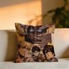 Attack on Titan Kissenbezug Gemütliches Samt-Kissen Weiches Warmes Kissen für Sofa Bett
