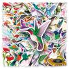 50 Kolibri-Doodle-Aufkleber Personalisierte Cartoon-Aquarellvogel-Dekoration Handyhülle Koffer Wasserbecher-Aufkleber