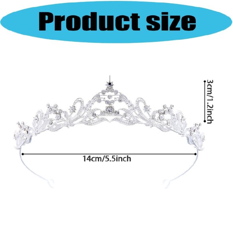 Portable Pageant Queen Crystals Tiaras Elegant Headband Crowns Hair Accessory for Women in Costume Performances