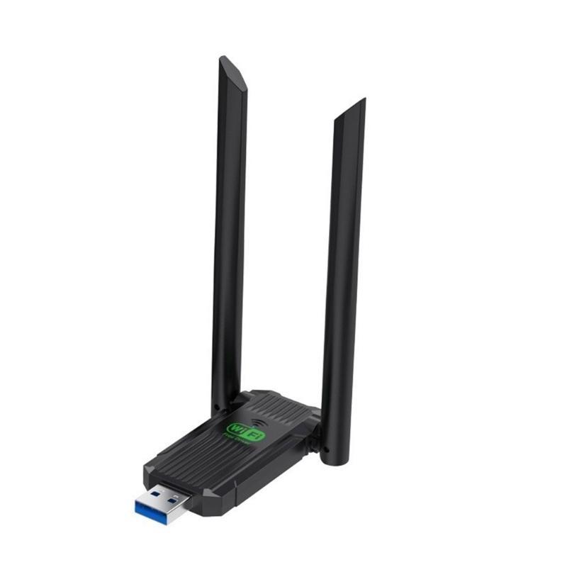 USB Wireless Networking Adapter 1300Mbps with Double 2dBi Antennas Supports Win10/8.1/8/7 For Desktop Laptop