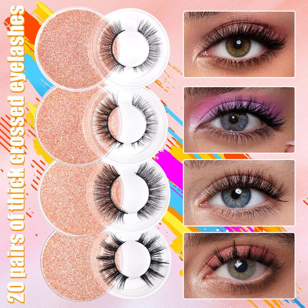 20 Boxes Mixed With Thick Exaggerated False Eyelashes, Thick Eyelashes, Naturally Curled Eyelashes.