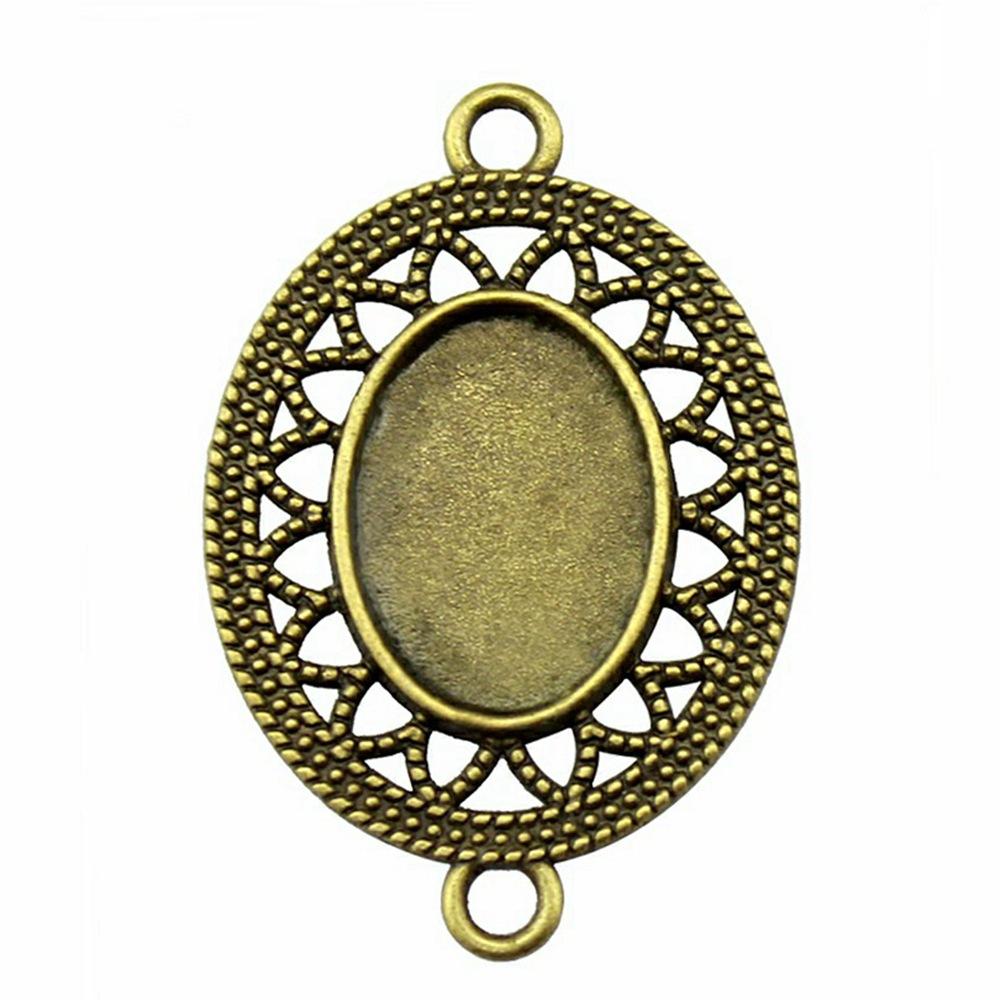 10pcs Fit 13x18mm Oval Glass Cabochon DIY Oval Cameo Cabochon Pendant Base Setting For DIY Jewelry Making