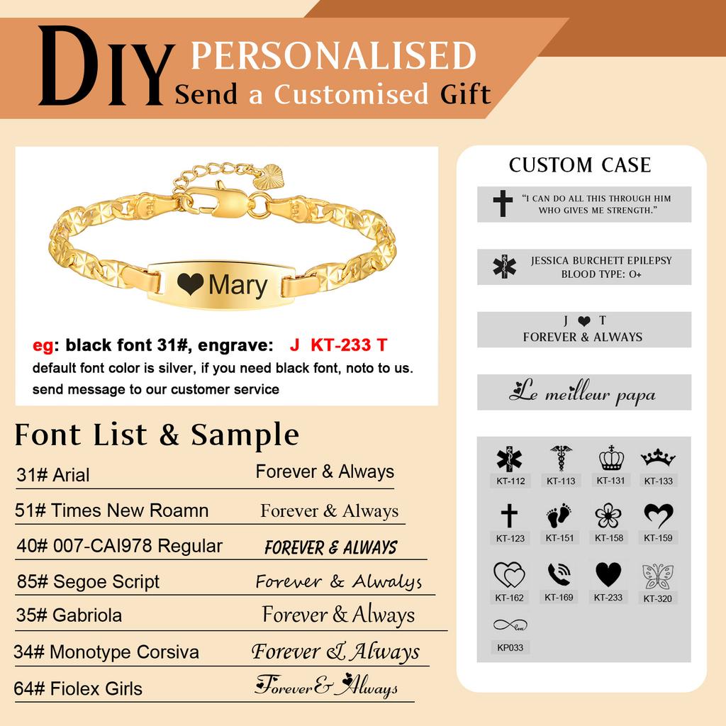 Personalized Baby Bracelet Engraved Name ID Wristband Adjustable Stainless Steel Kids Children Jewelry