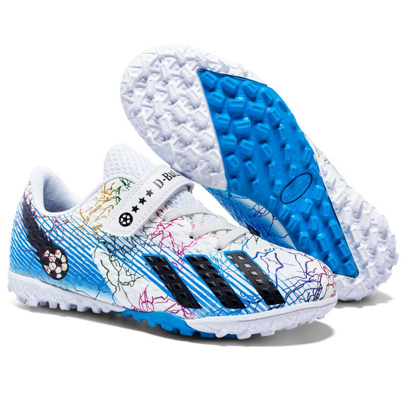 Children'S Football Shoes Tf Broken Nails Velcro Mandarin Duck Boys And Girls Teenagers Students Leather Foot Training Shoes