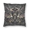 Teufelsziege Satan Skelett Druckmuster Kissenbezug für Zuhause Wohnzimmer Sofa Autodekoration Wurfkissen