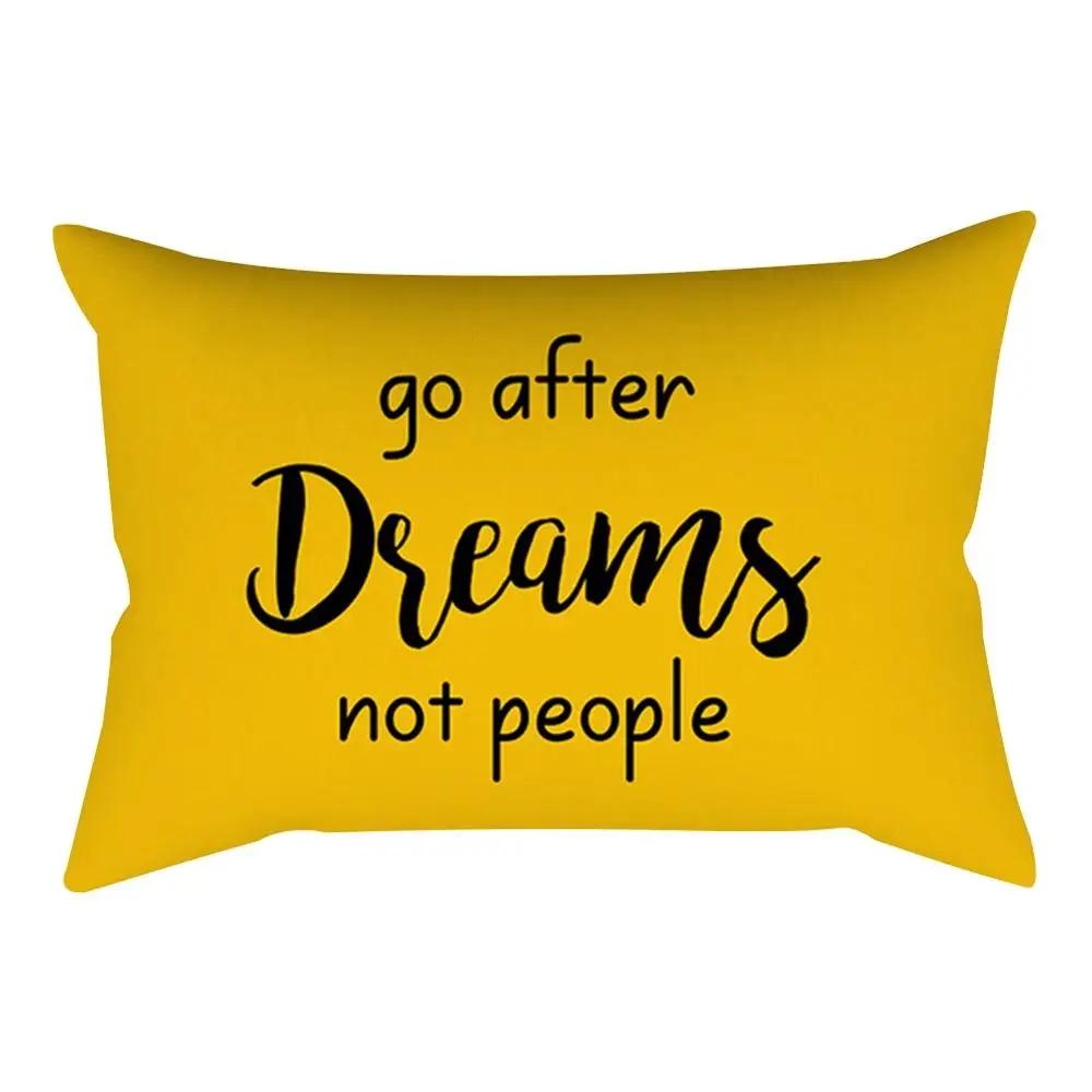 Rectangular Yellow Pillowcase Sofa Car Seat Cushion Cover Home Textile Simple Fashion Geometric