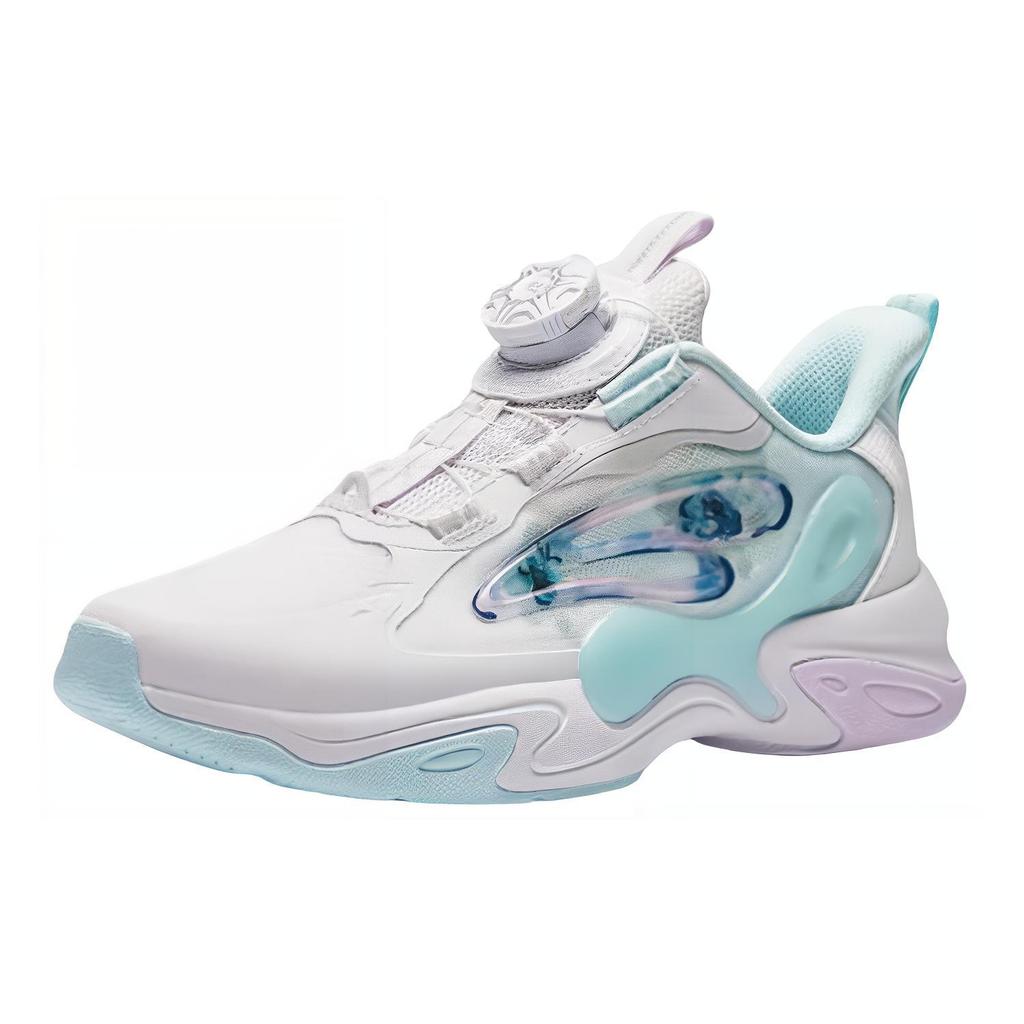 Anta Kids Butterfly Wing Fabric Comfortable Versatile Non-Slip Low-Top Running Shoes Kids Running Shoes White Blue 322428807-2