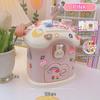Cartoon Diy Stickers Piggy Bank With Sticker Kawaii Large Capacity Cute Small House Key Piggy Bank Storage Box Holiday Gifts Kid
