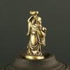 Brass Maitreya Buddha Pendant, Ruyi Yuanbao Buddha Statue, Miniature Ornament, Micro Carved Small Gift Pendant