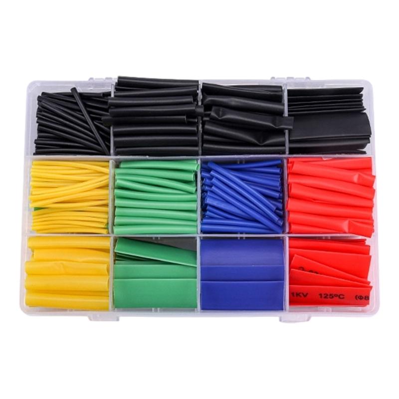 530/800Pcs Heat Shrink Tube Set Insulation Sleeving Wire Shrink Wrap for Wire Repairs Soldering Automotive Wiring