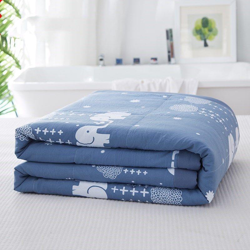 Spring Summer Thin Quilt Comfortable Single Double Blanket Quilts for Children Adults