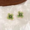 "Summer Rhapsody" High-End Green Crystal Flower Earrings for Women - Unique Luxury Design