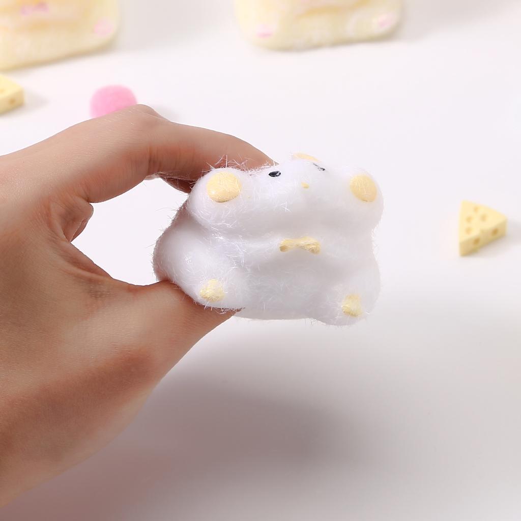 Desen animat fascinant, drăguț, hamster, vafe, labe, jucărie pentru stoarcere, silicon, ciupit, TPR, moale, decompresie, jucărie de stres pentru copii, cadou squishy