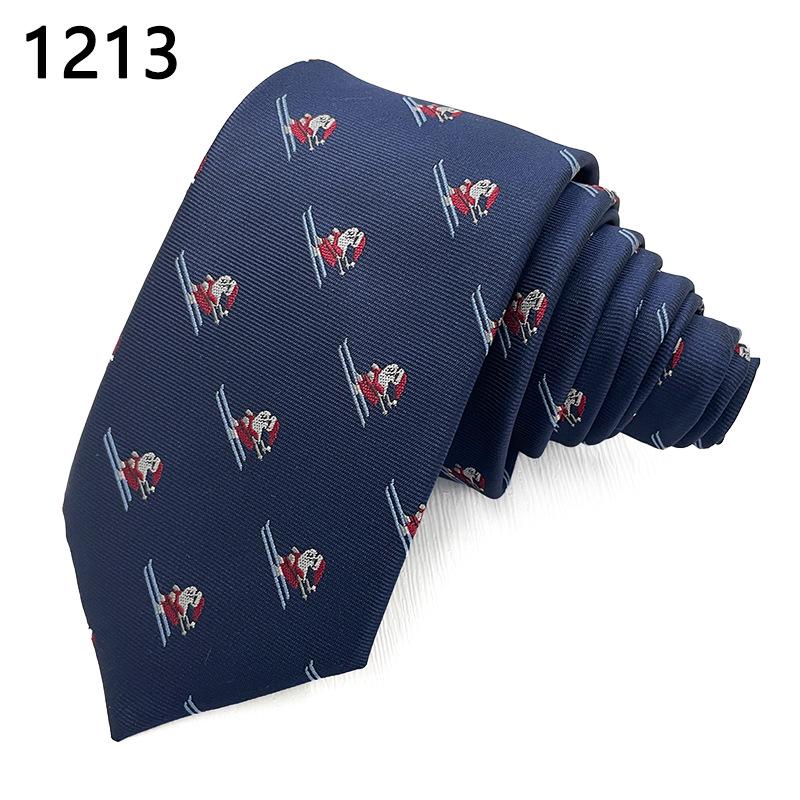 Luxury Men's Jacquard Christmas Tie - High-end Polyester Fashion