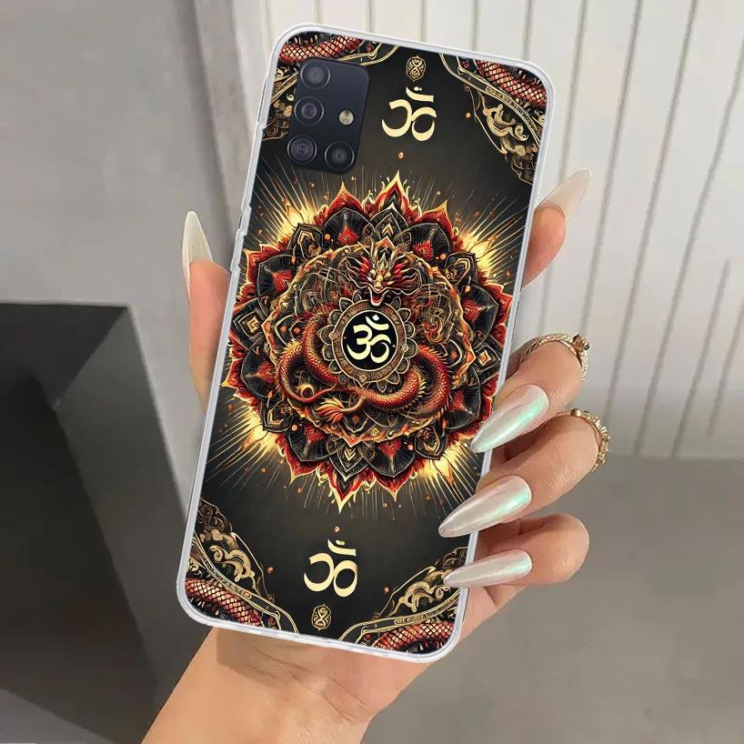 Mandala Chakra Insist Yoga Phone Case for Samsung Galaxy A52 A32 A22 A12 A02S A50S A30S A10S Note 20 Ultra 10 Plus S10 A31 A20 A