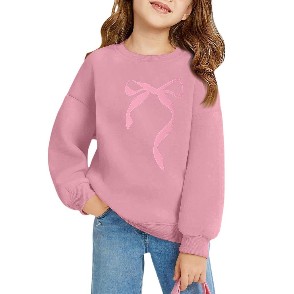 Girls Round Neck Pullovers For Kids Printed Baby Tops