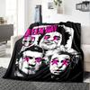 Green Day Punk Rock Flannel Blanket Super Soft Warm Cozy Blanket For Sofa Bed Office Travel Allseason Home Decor Gift