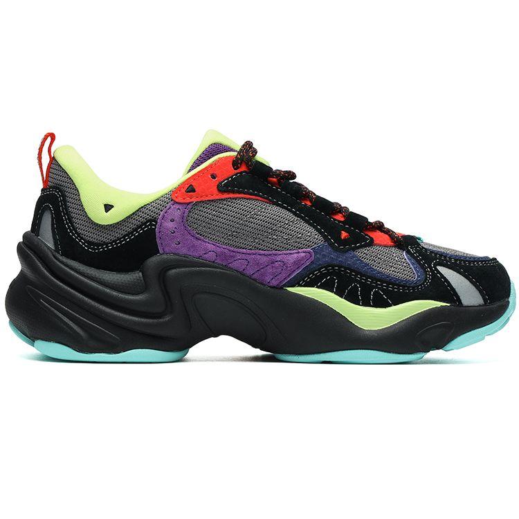 Fila Fusion Heritage Running Retro Versatile Trendy Dad Sneakers Women sneakers Black Purple Green T12W131102FQS