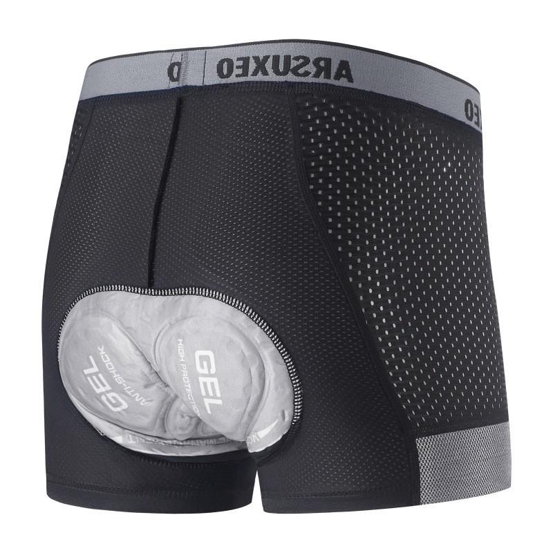 Mens Cycling Shorts With Gel Pad Breathable Mesh Inner Underwear Ride