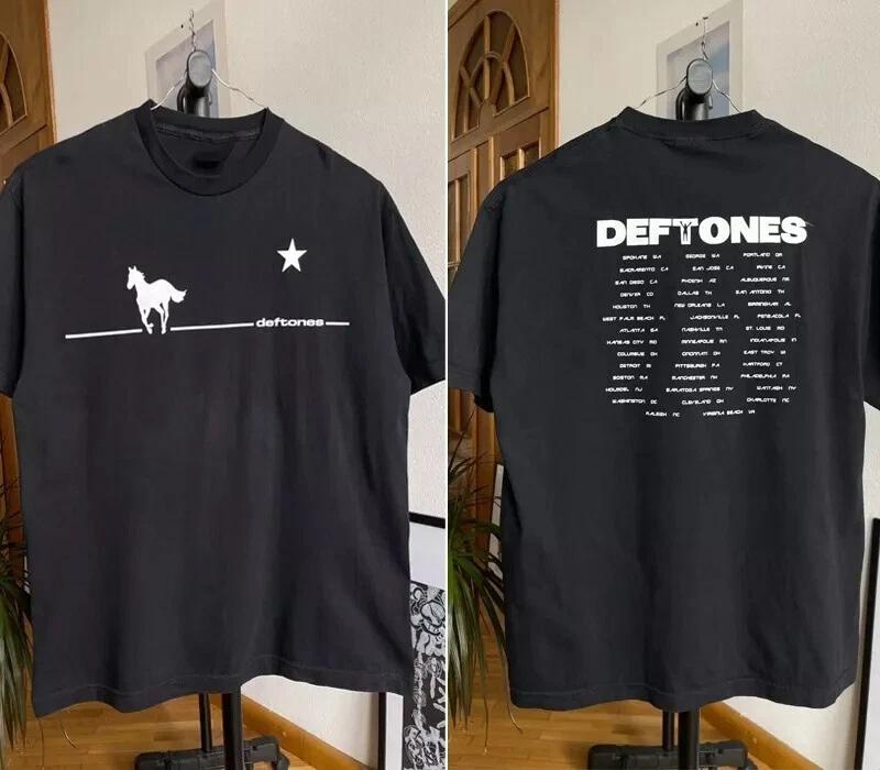 Deftones T Shirt Men High Quality Cotton T-shirt Fashion Women Short Sleeve Tops Punk Music Style Metal American Tops Clothing