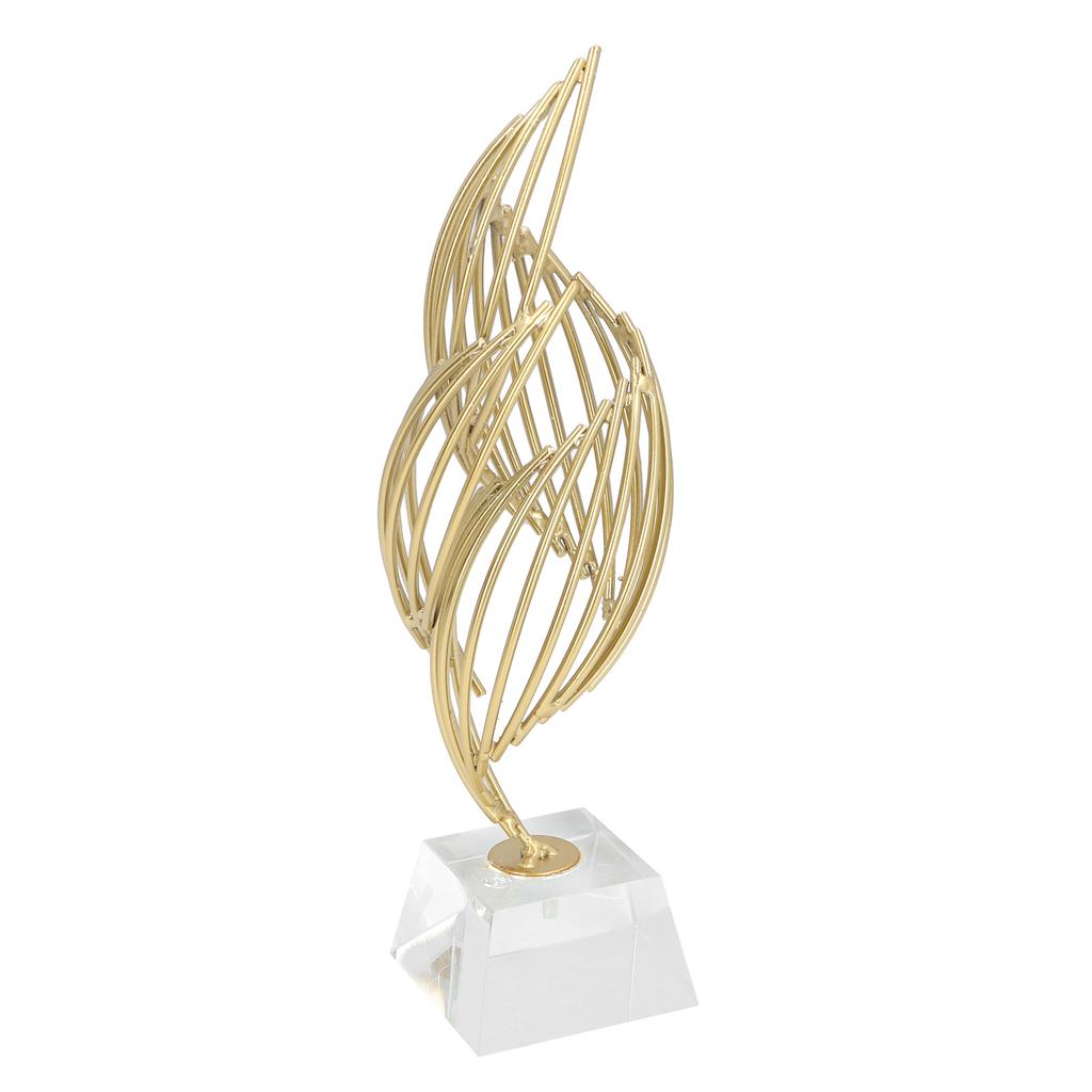 Metall Abstrakte Dekorative Skulptur mit Sockel Moderne Luxus Metall Abstrakte Kunst Heimdekor Statue