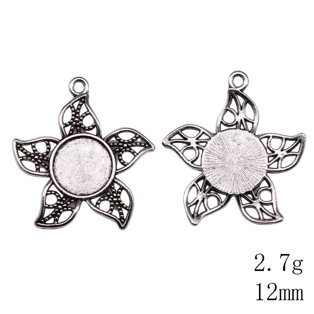 Valentine's Day Accessories For Making Jewelry Fit Round 12mm Glass Cabochon Base Setting Tray Accessories Parts Women's Clothing Bag Accessories