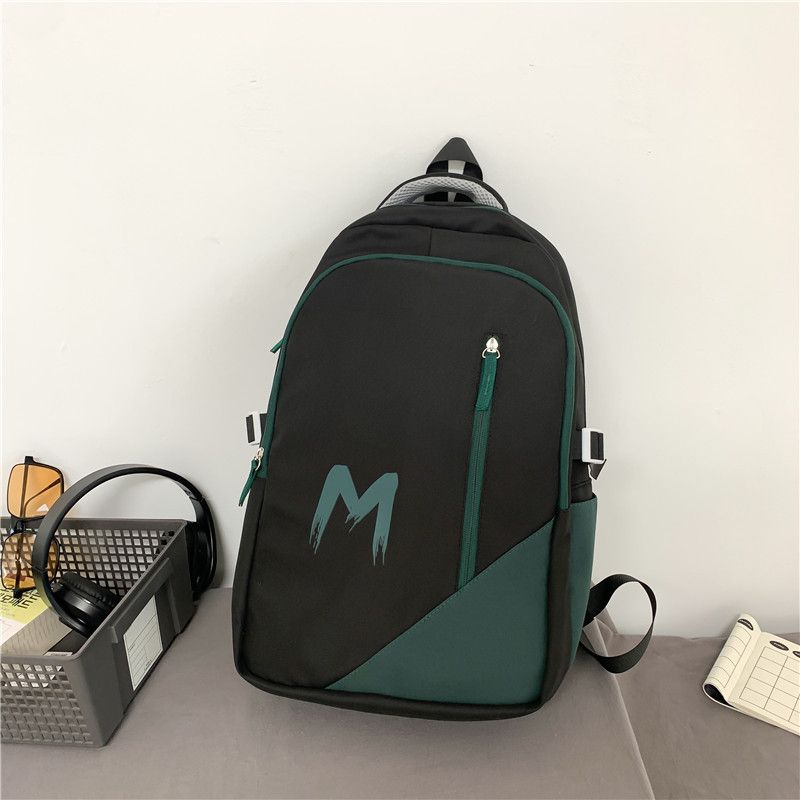 

High School Boy Schoolbag Junior High School Boys Campus Large Capacity Backpack Simple and Lightweight High School Students Men s Strong and Durable Black_without pendant