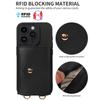 Faux Leather Phone Case for IPhone17 16 15 14 13 12 11 X XS XR 8 7 6 E Pro Max Plus Mini Wallet Protective Cover with Lanyard