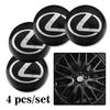 4Pcs 56mm Car Wheel Stickers Auto Center Hub Cap Decal Accessories for Lexus F SPORT GX460 CT200h IS250 ES 220D IS200 Fsport GS