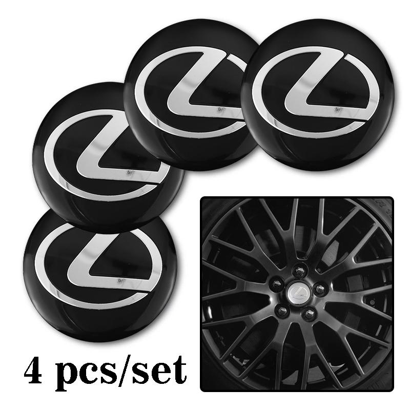 4Pcs 56mm Car Wheel Stickers Auto Center Hub Cap Decal Accessories for Lexus F SPORT GX460 CT200h IS250 ES 220D IS200 Fsport GS