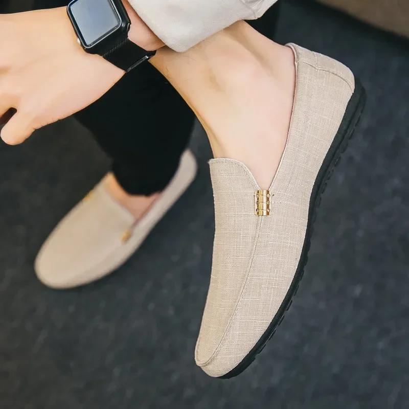 Shoes Men Casual  Comfort Men Shoes Denim Male Shoes Adult Footwear 2024 New  Loafers Canvas  Sneakers Driving