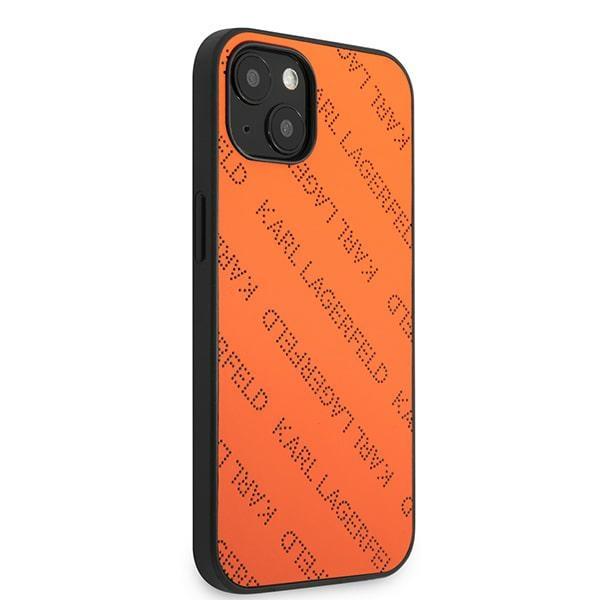 Karl Lagerfeld Klhcp13Mptlo Iphone 13/ 14 / 15 6,1 Hardcase Pomarańczowy/Orange Perforated Allover