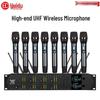 HuiDu HD-2US Dual Wireless Gooseneck & Lavalier Conference Microphone System